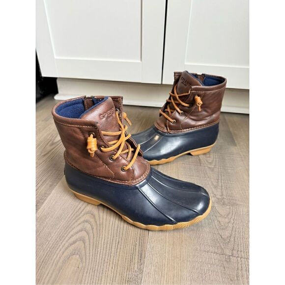 Sperry Top-Sider Girls Style STS91175 Duck Boots Saltwater - Brown Size US 4M - Picture 1 of 13